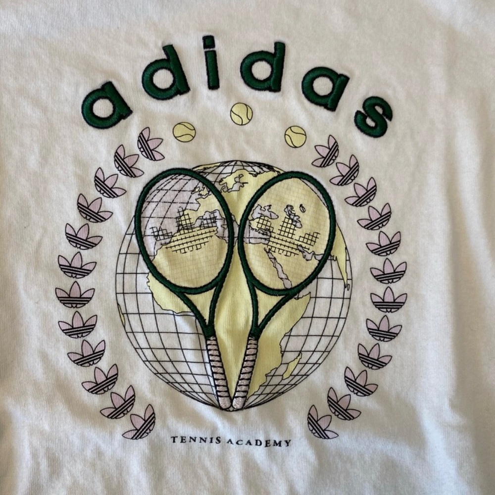 Adidas Originals Tennis Academy Embroidered Graphic Shirt Size Small